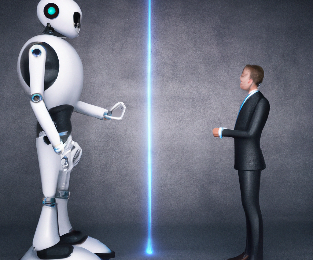 man vs robot